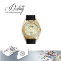 Destiny Jewellery Crystal From Swarovski Leather Watch